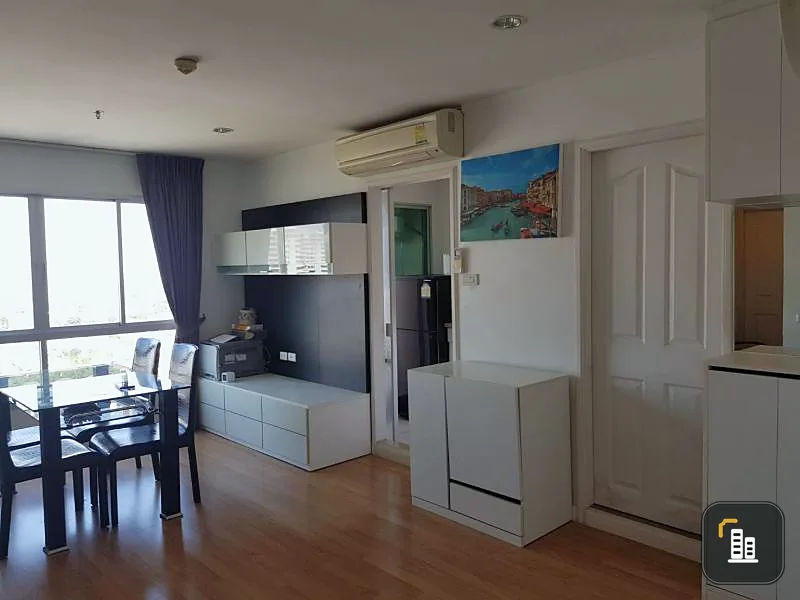 Condo for sale, Lumpini Ville, Phibun Songkhram, River View, 2 bedrooms, 2 bathrooms, wide room, can live as a family comfortably. Hurry up to buy.