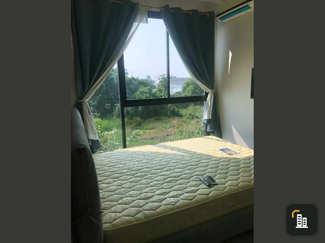 For rent Zelle Rattanathibet Simple and warm decorated room, 1 bedroom, 1 bathroom, 4th floor, good view, nice, fully furnished.