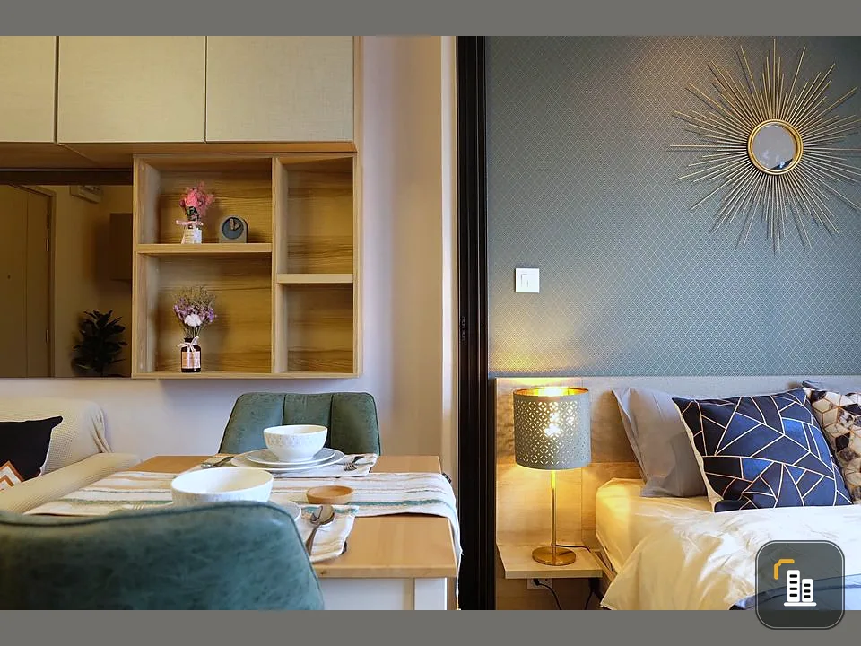 Condo for rent, The Politan Rive, beautiful decorated room next to the Chao Phraya River Good atmosphere, suitable for relaxation.