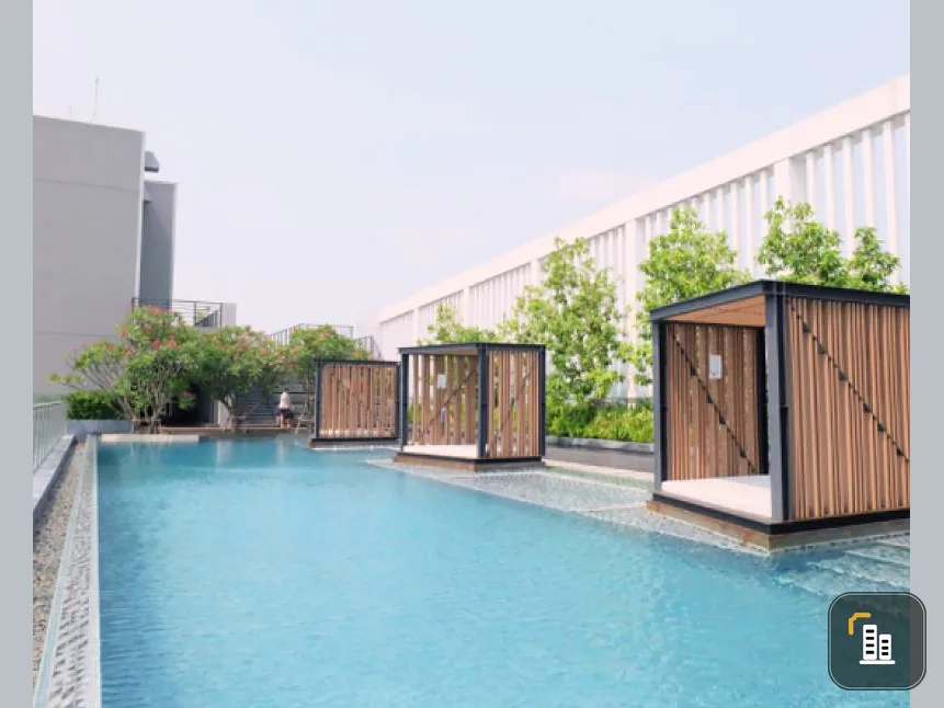 Sale The Hotel Serviced condo, simple decorated room, comfortable to look at, beautiful view, airy atmosphere.