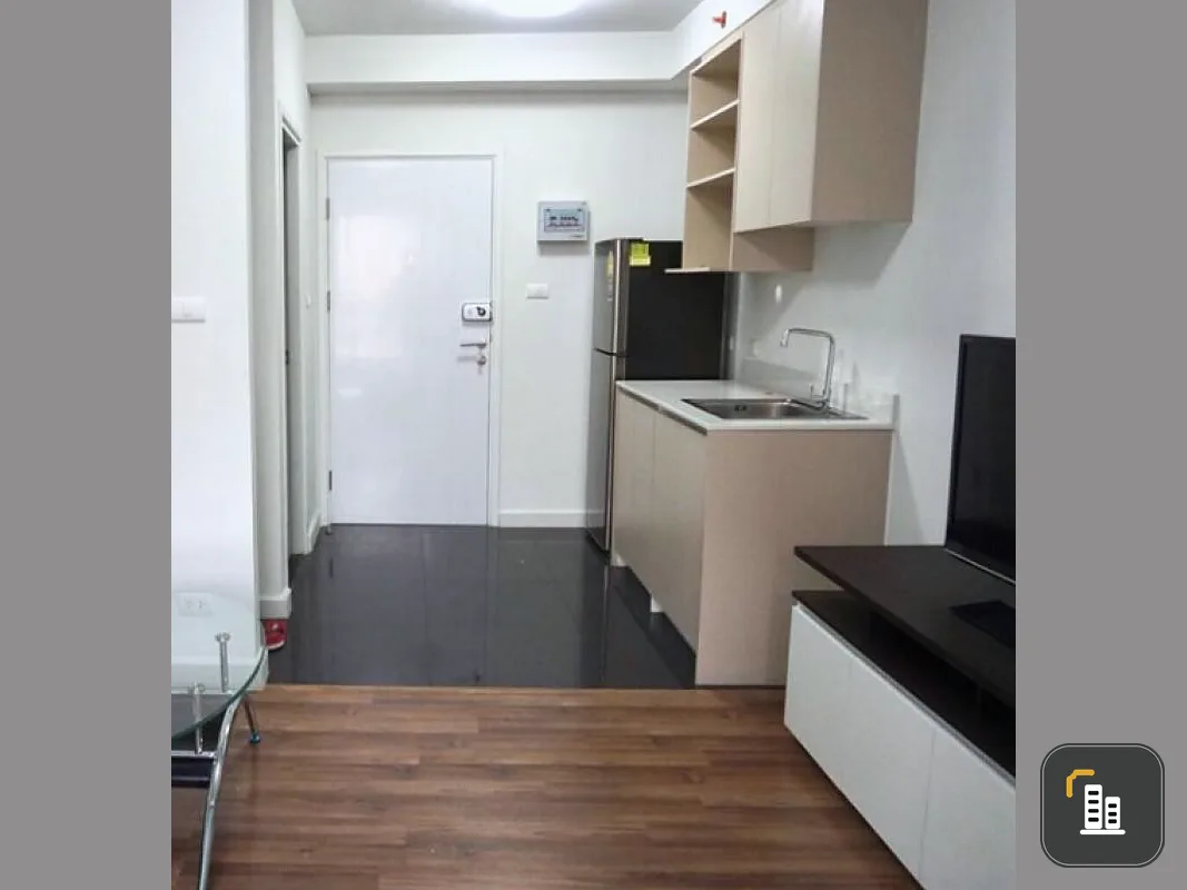 For sale A Space Me Rattanathibet simple decorated room Balcony facing east, 9th floor, beautiful view, shady