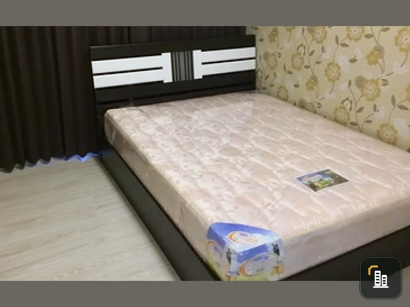 For rent Aspire Rattanathibet, fully furnished, wallpaper in the whole room Warm tones have come to relax and have a good night's sleep. Don't be late.