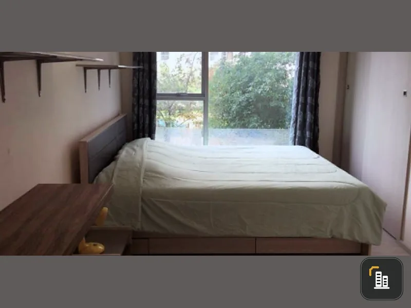 Keep it simple but stylish bedroom to relax Ready to move in at Aspire Rattanathibet 2 condo for rent.