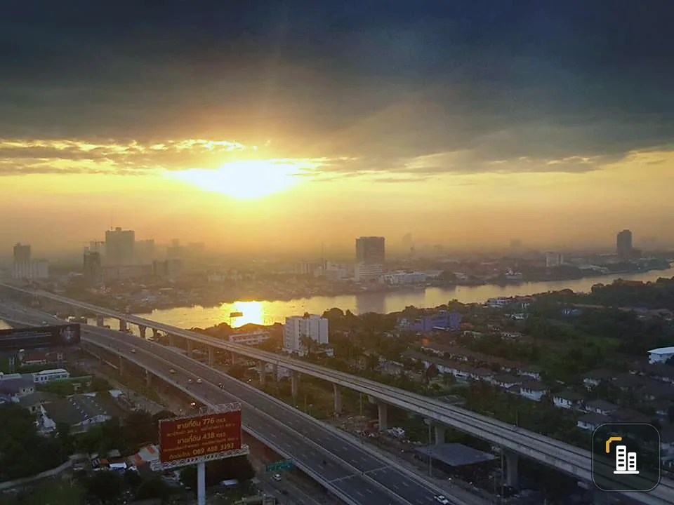 Condo for rent, Rich Park @ Chaophraya, 27th floor, beautiful view of the Chao Phraya River, very good atmosphere. beautiful room ready