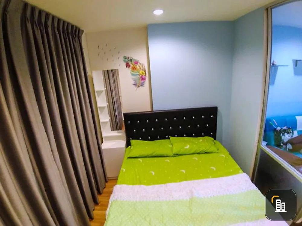Condo for rant & sale, Lumpini Ville Nakhon In Riverview, fully furnished. The view of Rama 5 Bridge at night is very beautiful. Don't be slow.