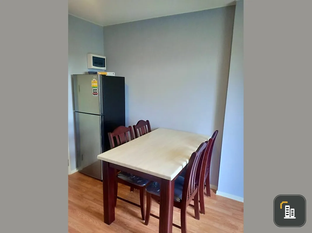 Condo for sale Lumpini Ville Pranangklao-Riverview. 8th floor, very beautiful view, good atmosphere Beautiful room, blue color, comfortable, very pleasant to look at.