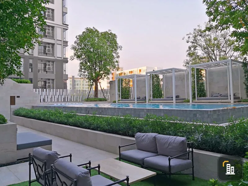 Condo for rent, The Nest Sukhumvit 64, size 28 sq.m., 7th floor, near bts, has a washing machine. Like this need reservation