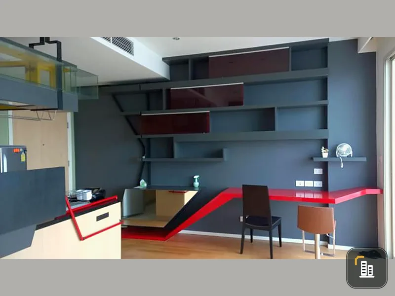 Sell the most decorated room in modern style, Wind Ratchayothin Condo, high floor, clear view, airy, 1 bedroom, 1 bathroom, ready to move in