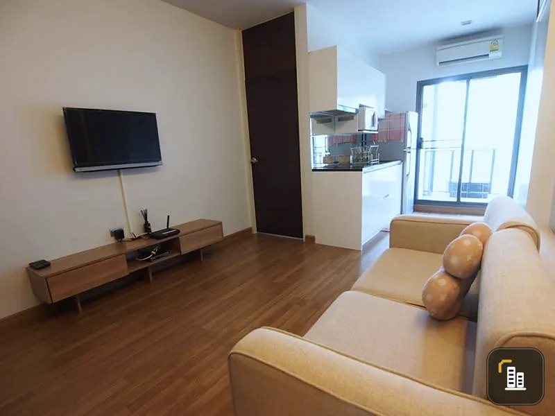 Condo for rent, Wynn Sukhumvit 46, garden view, fully furnished with built-in kitchen, let's hurry