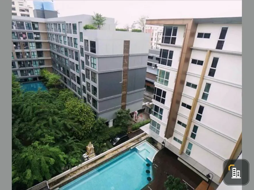Urgent for sale, beautiful room, pool view, The Series, Udomsuk, high floor, beautiful view, good.