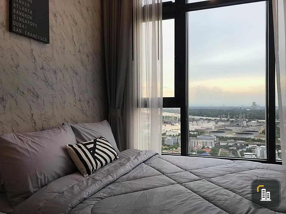 For rent The Line sukhumvit 101, high floor, good view, fully furnished, convenient transportation, near bts, miss it, have to regret