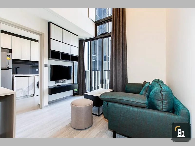For rent, the line sukhumvit 101 duplex style, size 43 sq.m., beautiful room, fully furnished, good view, move now, don't hesitate.