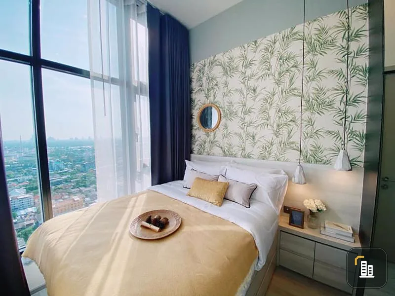 Sell THE LINE sukhumvit 101, size 28 sq.m., high floor, beautiful view, near BTS Punnawithi 250 meters.