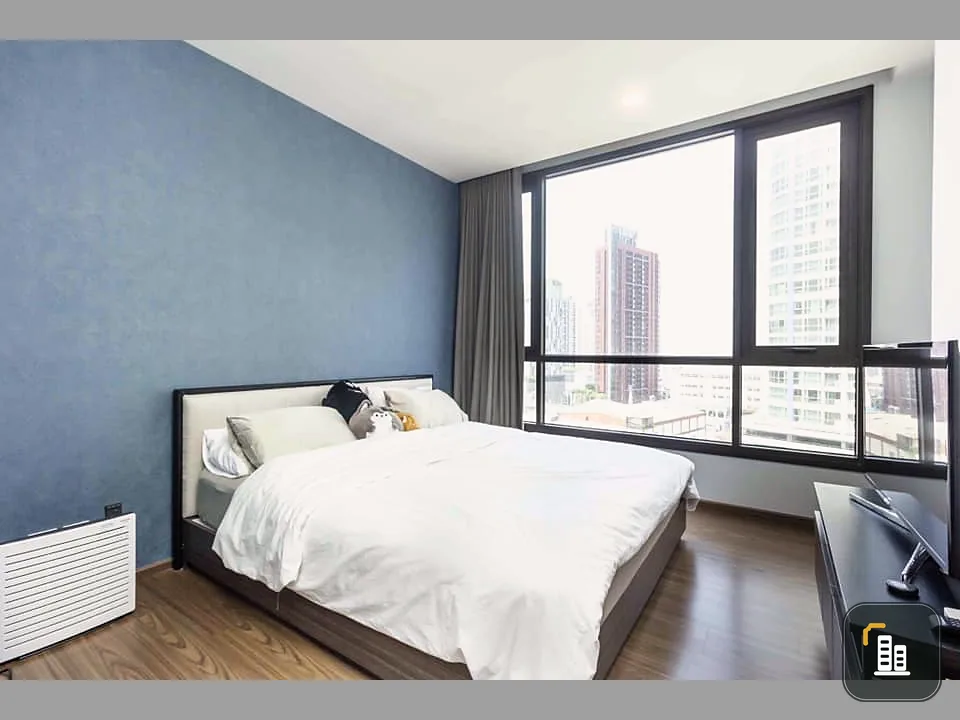 For rent, The Line Sukhumvit 71, private corner room, size 45 sq m, convenient transportation, near bts like this, must book