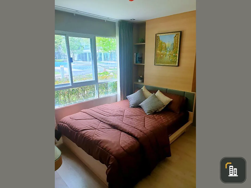 For rent Elio Del Ray By Ananda Sukhumvit 64 1st floor, pool view, 2 bedrooms, 1 bath, 1 kitchen, 1 living room, 45 sqm.