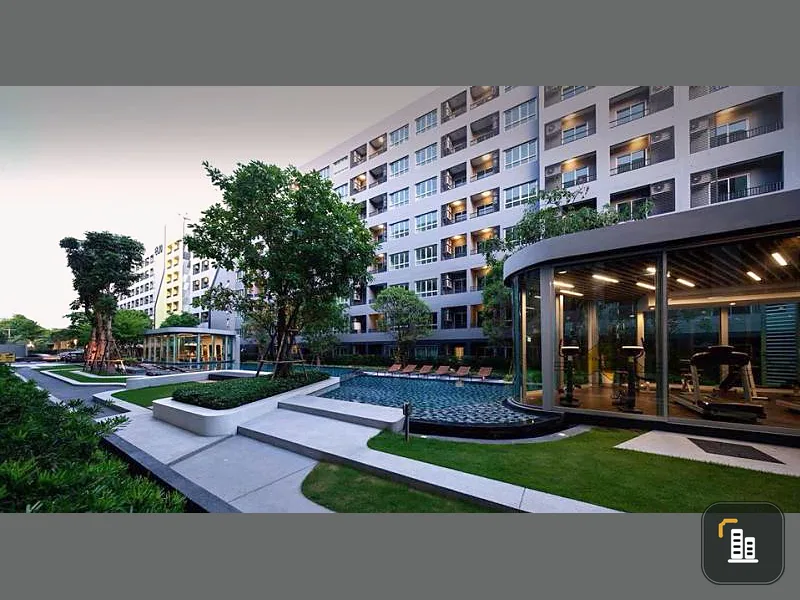 For sale, Elio Sukhumvit 64, area 30.40 sq.m., 4th floor, pool view. Convenient transportation, near bts, can't miss it.