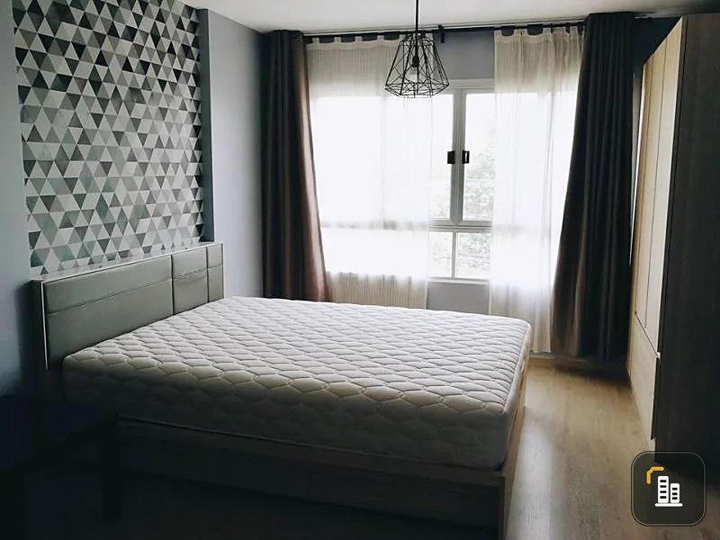 For rent, Elio Del Ray, Sukhumvit 64, size 26.53 sq.m., fully furnished, has a washing machine, near bts like this, must book.