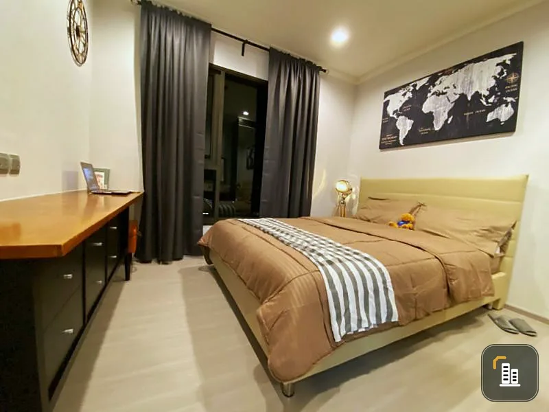 Urgent sale !! Condo Life Sukhumvit 62, beautiful view, high floor, leather furniture, Nordic style, warm tones, do not miss !!