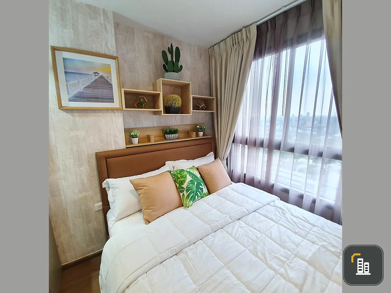 Condo for rent, ideo 93, 34th floor, 2 bedrooms fully furnished 52.5 sqm, very high floor, beautiful view.