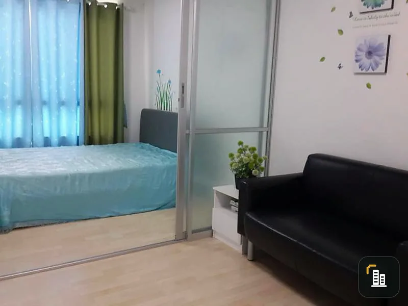 Urgent sale !! Condo D Condo Ramkhamhaeng 64, high floor, good location, good direction, the room is not hot, the wind passes through, is good.