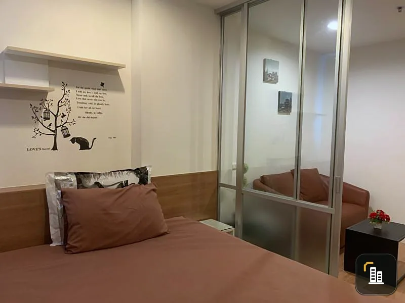 Condo for rent, Lumpini Ville Ramkhamhaeng 60/2, beautiful decoration, beautiful room, fully furnished, high floor, ready to move in, don't wait.