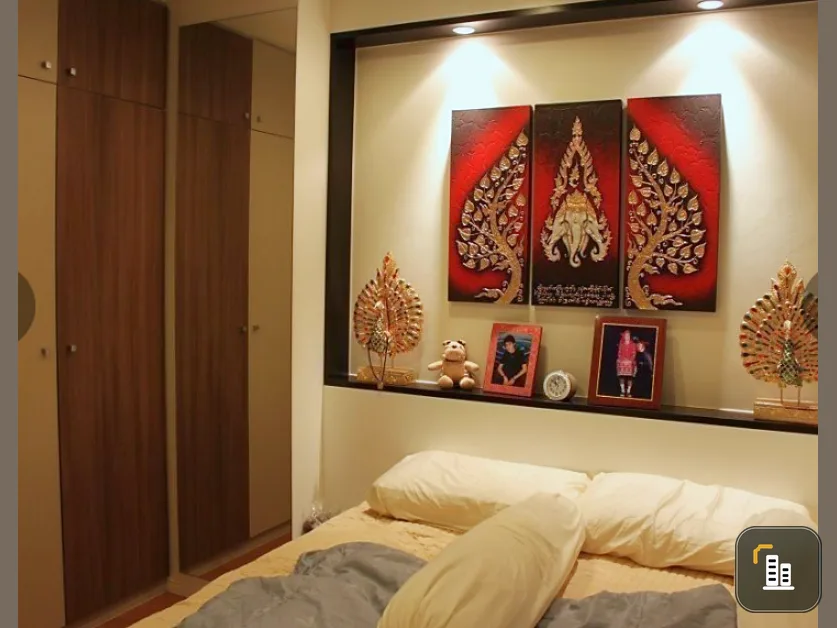 For sale Lumpini Condo Town Nida - Serithai, the largest corner room, built-in, fully furnished, very good value, don't miss it.