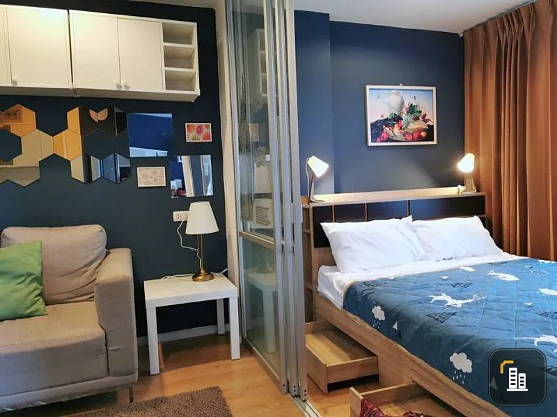 For sale Lumpini Condo Town Nida - Serithai 2, newly decorated, ready to move in, 4th floor, Building A, good price, do not miss !!