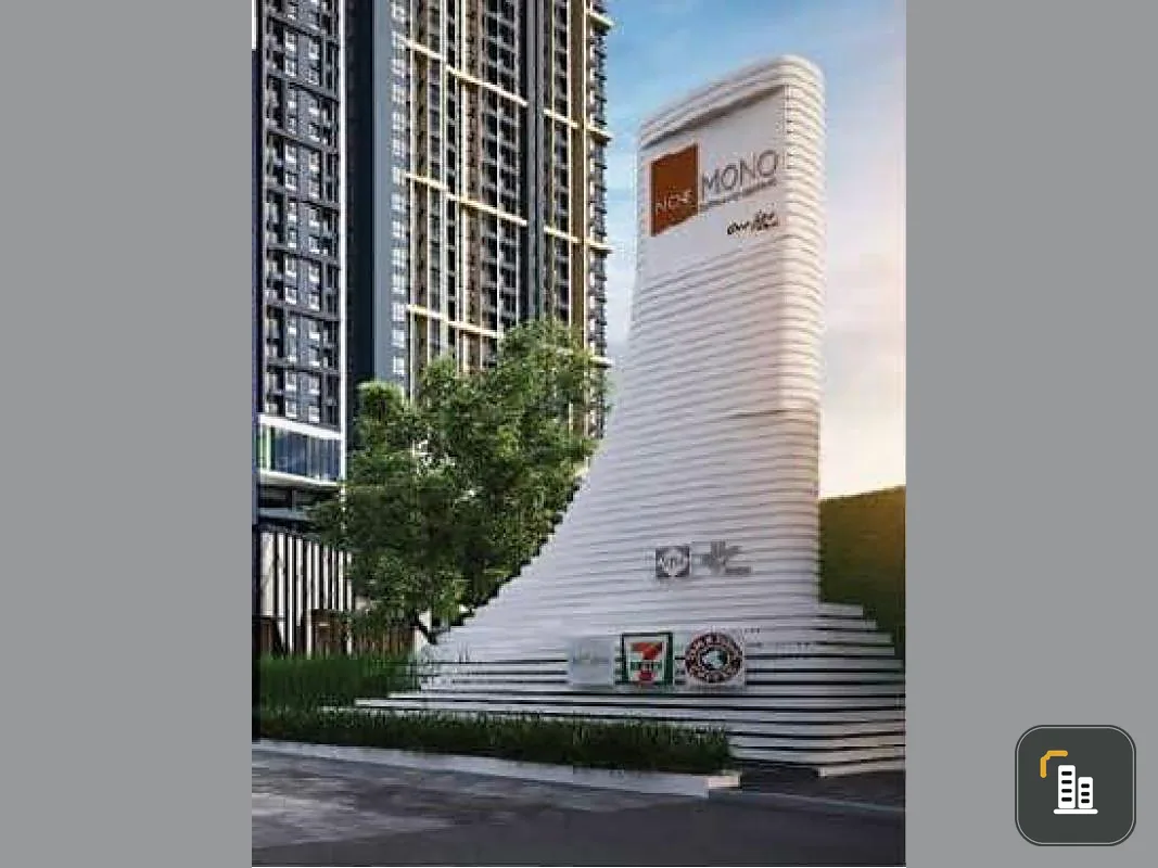 Condo sales down, Niche Mono Sukhumvit-Bearing, high floor, very good view, a lot of free gifts, come see the room first
