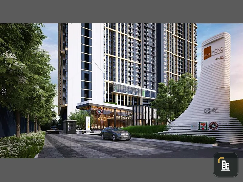 Condo sales down, Niche Mono Sukhumvit - Bearing, fully furnished, beautiful view, hurry