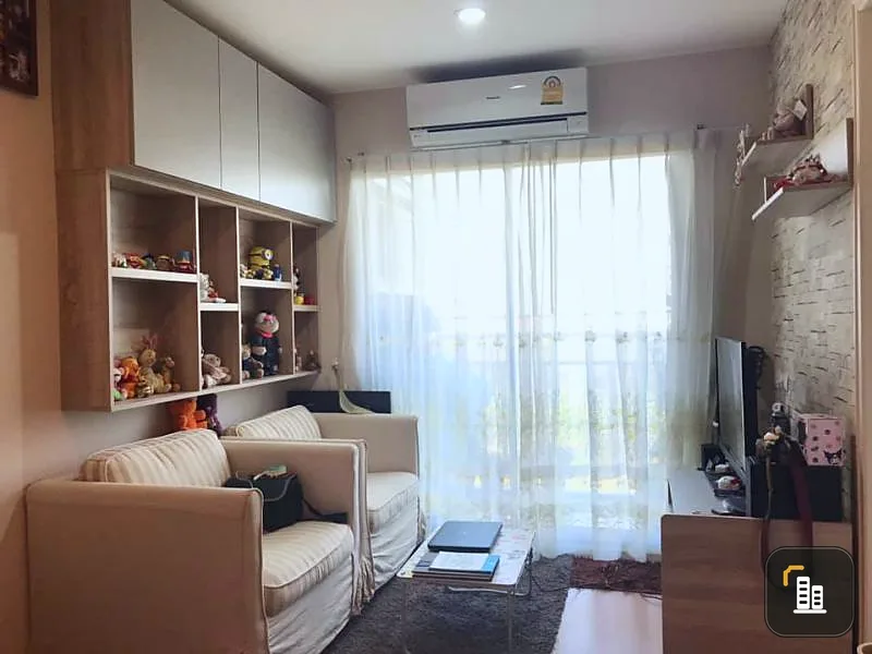 Condo for sale Lumpini Mega City Bangna Beautiful decoration, complete with furniture, private corner room, great value.