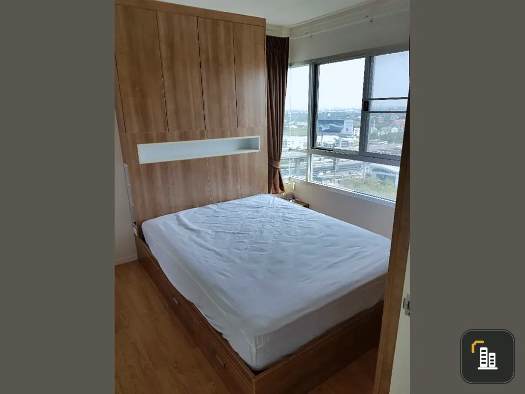 rent Condo Lumpini Mega City Bangna, corner room, quiet, good location near Mega Bangna shopping center