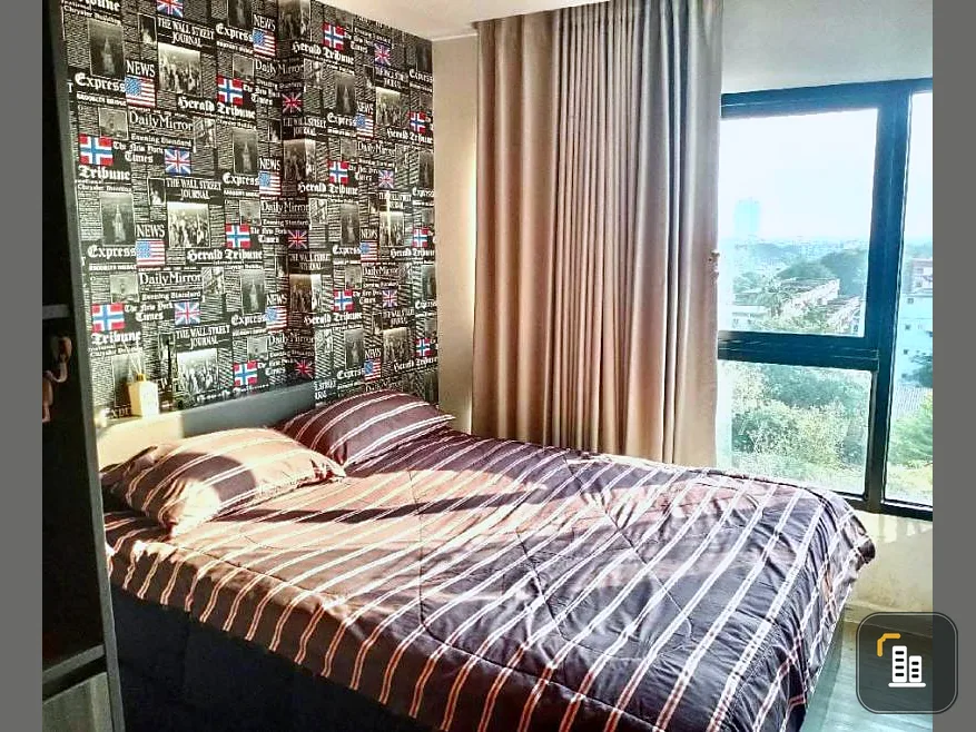 Urgent sale, Villa Lasalle Condo, 1 bedroom, 1 bath, 8th floor, new built-in room, beautiful view, fully furnished.