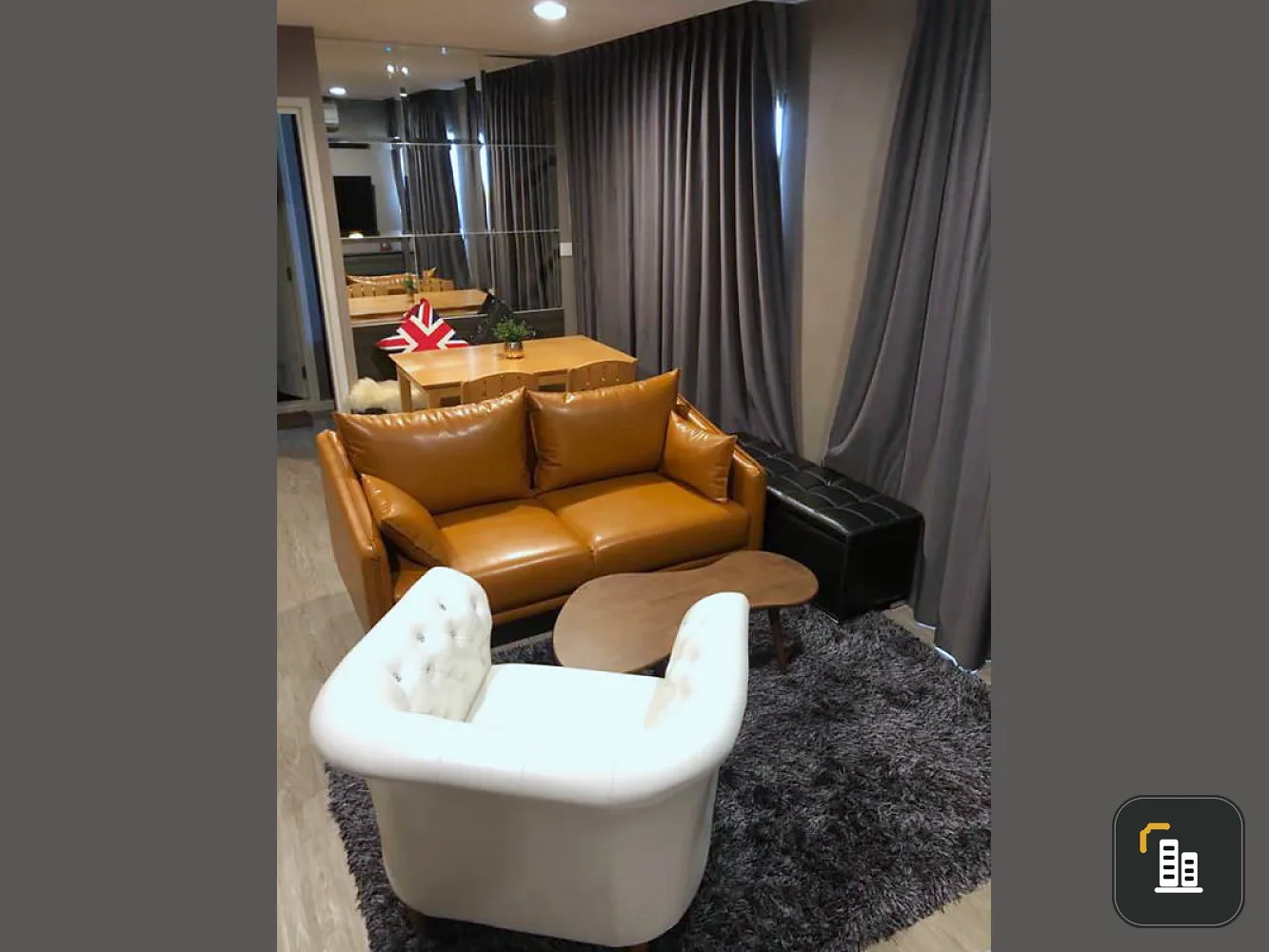 Condo for sale / rent, Villa Lasalle, 2 bedrooms, 2 bathrooms, built-in rooms, fully furnished. The top floor view is ready, you miss it and you will regret it.