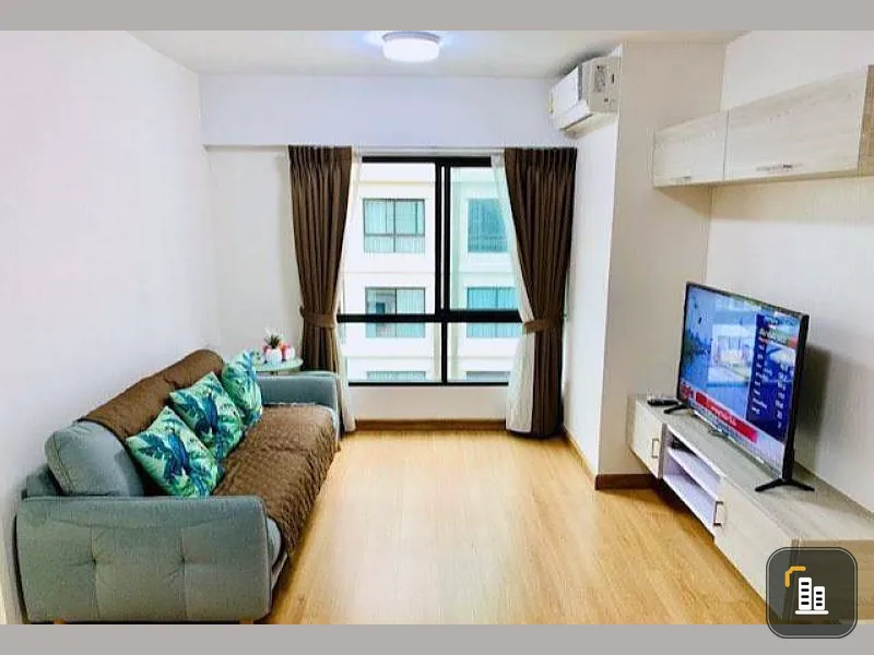 Condo for sale, Supalai City Resort, Bearing Station, 1 bedroom, 1 bath, 4th floor, corner room, fully furnished, ready to move in.