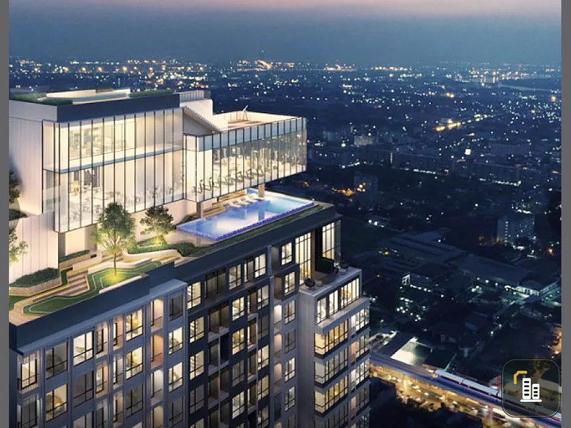 Condo sales down Knightsbridge Collage Sukhumvit 107, beautiful view, high floor, good location, convenient transportation, book now !!