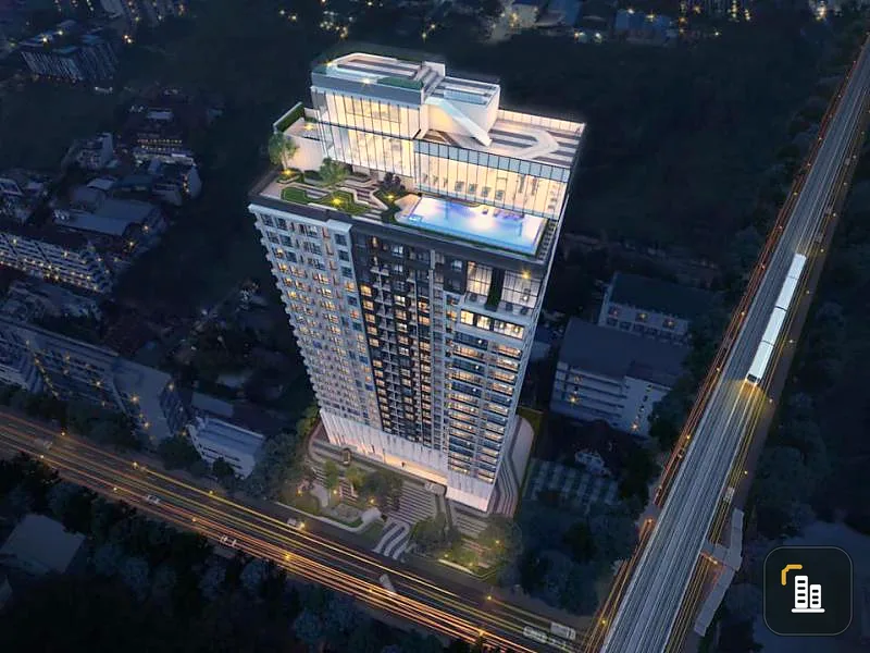 Sell down quick !! Condo Knightsbridge Collage Sukhumvit 107 full facilities Near the Bearing BTS station, do not miss !!