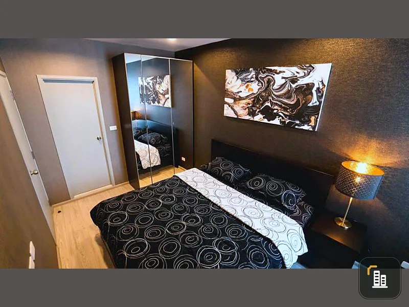 Urgent rental !! Ideo Mobi Sukhumvit Eastgate Condo North, not sunny Beautiful room decorated in black and white tone Ready in the center, immediately reserve !!