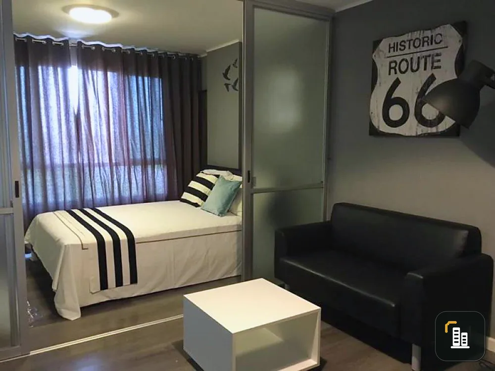 Sell / rent urgently !! D Condo Campus Resort Bangna, beautiful room, pool view, built-in furniture and wall paper around the room, don't miss !!