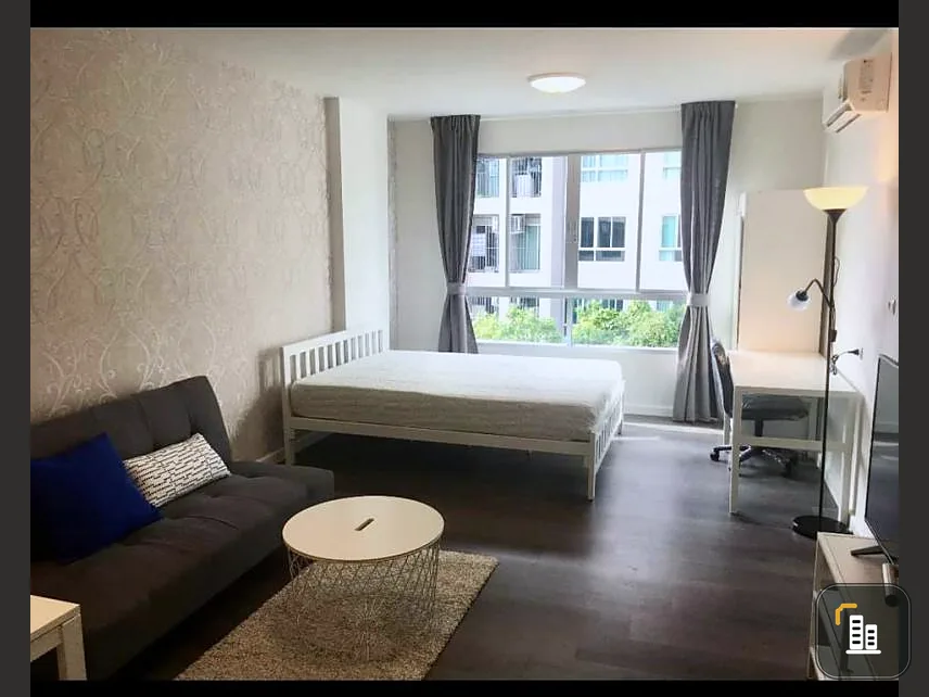 Urgent sale !! D Condo Campus Resort Bangna, beautiful room, lots of furniture Ready to move near ABAC, hurry and reserve !!