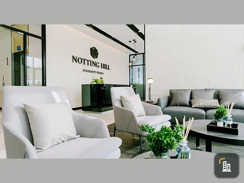 For rent, Notting Hill, Sukhumvit-Praksa, 5th floor, corner room, convenient transportation, near bts first come first served.