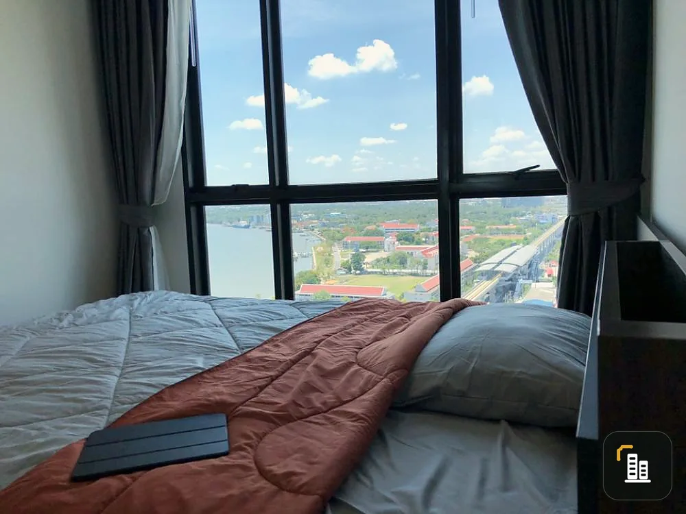 Urgent sale !! Knightbridge Sky River Ocean Condo, 22nd floor, view of the Chao Phraya River curve near BTS, do not miss !!