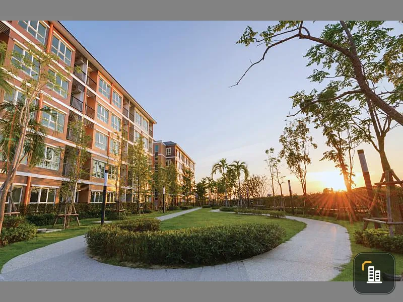 Condo Miami Bang Pu, size 25 sq m, Garden Villa, building 16, fully furnished, do not miss.