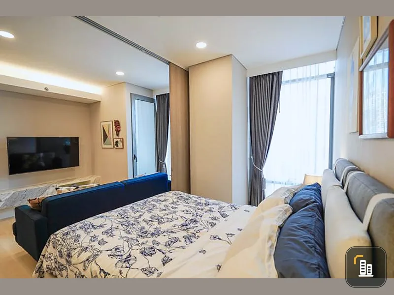 Condo for rent, Siamese Exclusive Queens, fully furnished, good direction, not hot room, beautiful decoration, nice to be in, do not miss