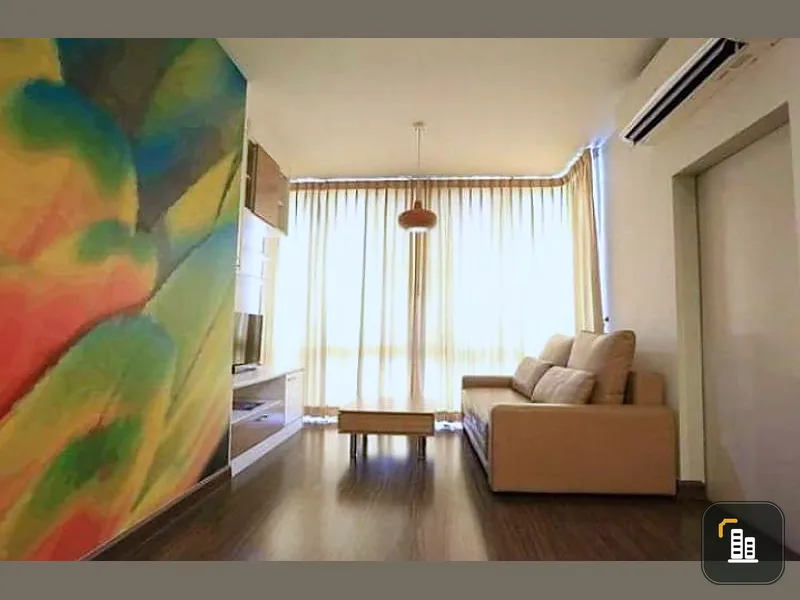 Condo for sale, The Iris Rama 9-Srinakarin, 1 bedroom, 1 bath, built-in room, fully furnished, beautiful view, very cheap, do not miss.