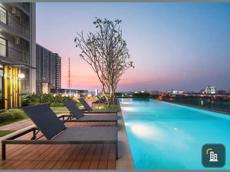 For rent, Rich Park Triple Station, size 28.6 sq.m., pool view, fully furnished, come first come first served.