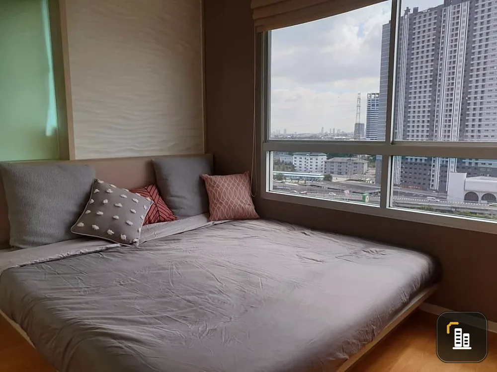 Condo for rent, Lumpini Place Srinakarin-Huamark Station, clear view, no building blocks. new built-in room