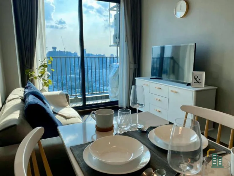 Condo for rent, C Ekkamai, high floor, fully furnished, built in, beautiful view, ready to move in.