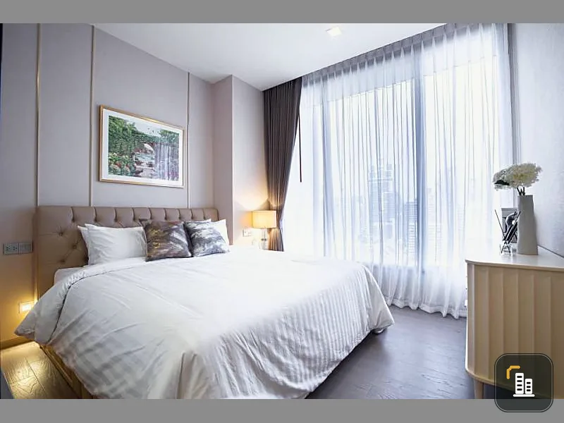 Condo for rent, The Esse Asoke, private corner room, beautiful view, not blocking tight furniture Come only to move in