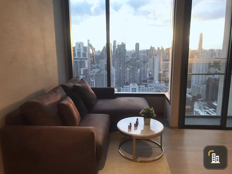 Condo for sale, The Esse Asoke, beautiful room, high floor, superb city view, fully furnished, ready to move in, prime location