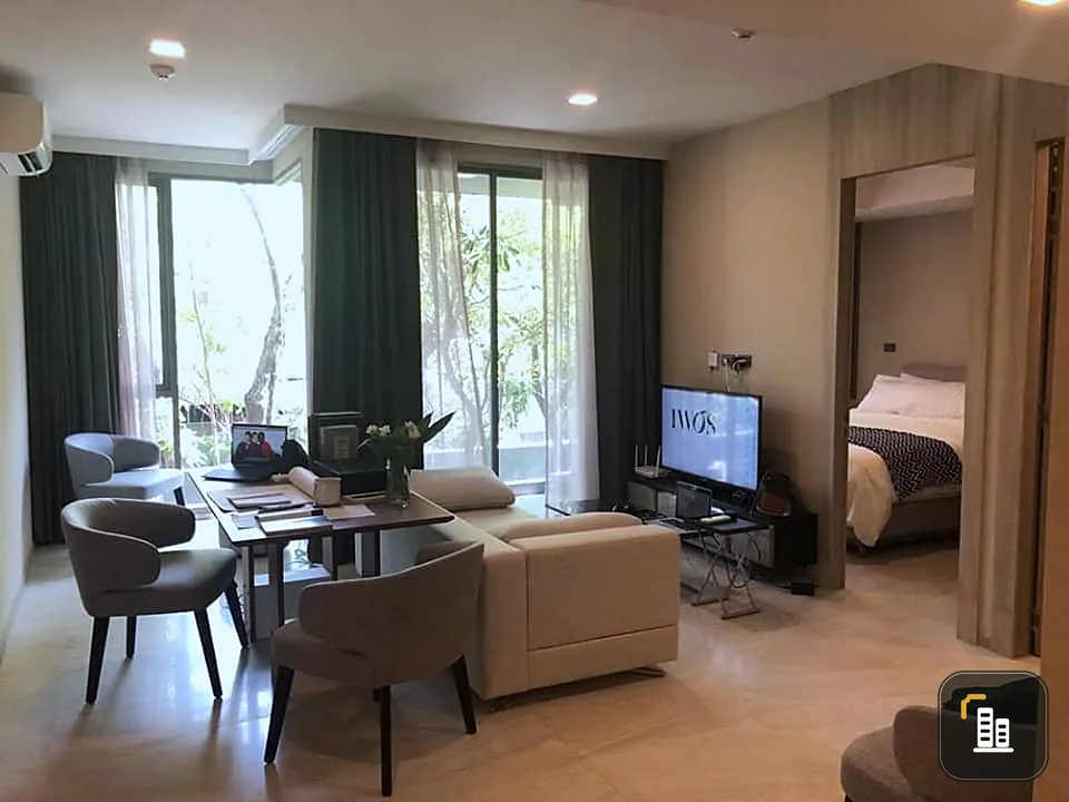 For rent, FYNN Sukhumvit 31, 1 bedroom size 47 sq.m., 2nd floor, beautifully decorated room. There was a washing machine before.